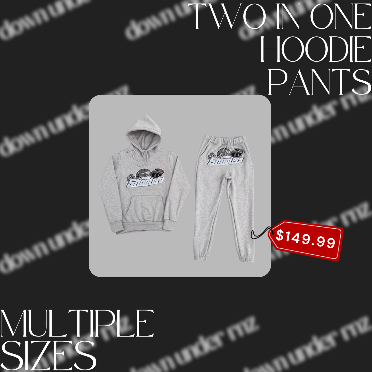 Grey Trap Hoodie & Pants (2-in-1 Bundle)