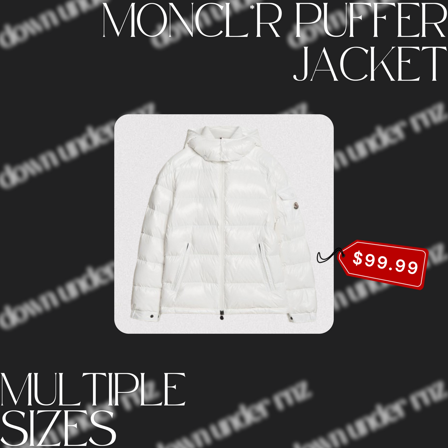 Moncl*r White Puffer Jacket